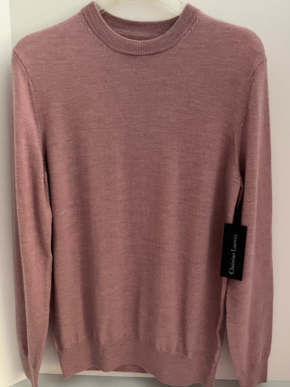 Christian Lacroix Extrafine Supersoft Merino Wool Long Sleeve Crewneck Sweater